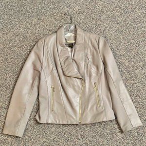 Iman Platinum Collection Leather Moto Jacket